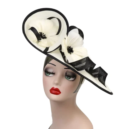 Unique Floral Disc Sinamay Fascinator - Image 8