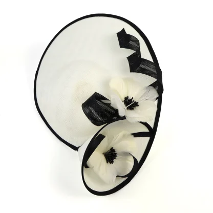 Unique Floral Disc Sinamay Fascinator - Image 9