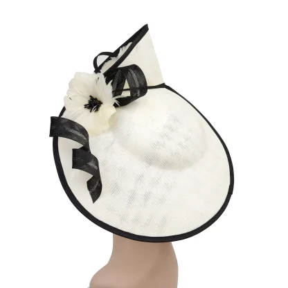 Unique Floral Disc Sinamay Fascinator - Image 11