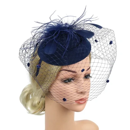 Net Veil Fascinator for Wedding - Image 7