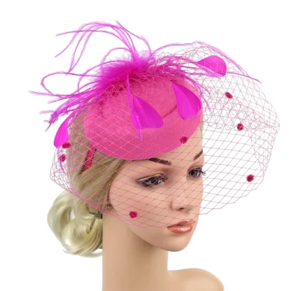 Net Veil Fascinator for Wedding - Image 5