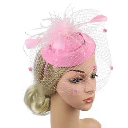 Net Veil Fascinator for Wedding - Image 6