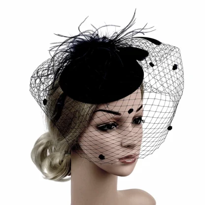 Net Veil Fascinator for Wedding - Image 3