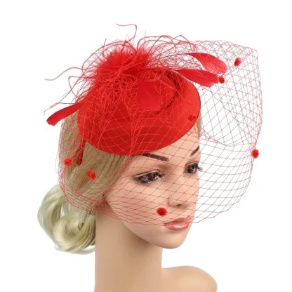 Net Veil Fascinator for Wedding - Image 4