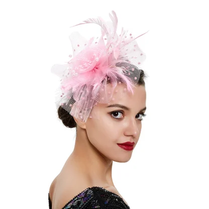 Headpiece with Mesh Floral Design - Image 9