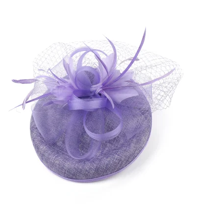 Elegant Disc Fascinator with Net Veil - Image 3