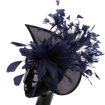 Charming Cocktail Hat with Faux Feather Design - Image 6