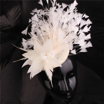 Fascinator with Fancy Faux Feather Design - Image 4