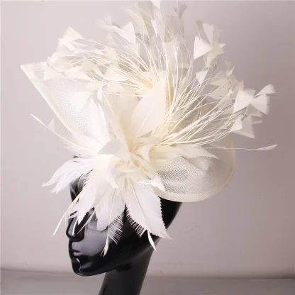 Charming Cocktail Hat with Faux Feather Design - Image 13