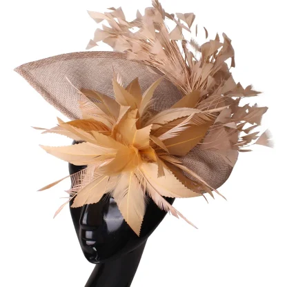 Charming Cocktail Hat with Faux Feather Design - Image 12