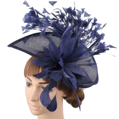 Charming Cocktail Hat with Faux Feather Design - Image 5