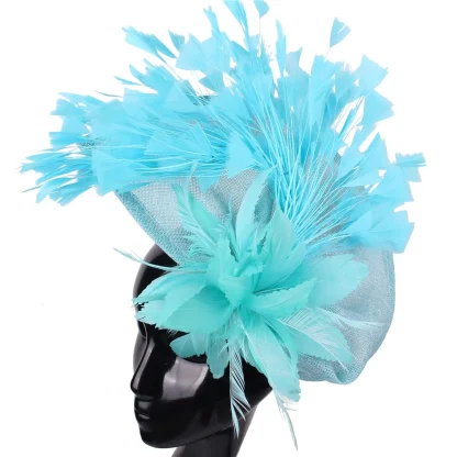 Charming Cocktail Hat with Faux Feather Design - Image 8