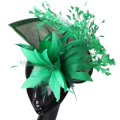 Charming Cocktail Hat with Faux Feather Design - Image 7