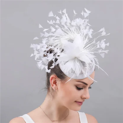 Fascinator with Fancy Faux Feather Design - Image 3