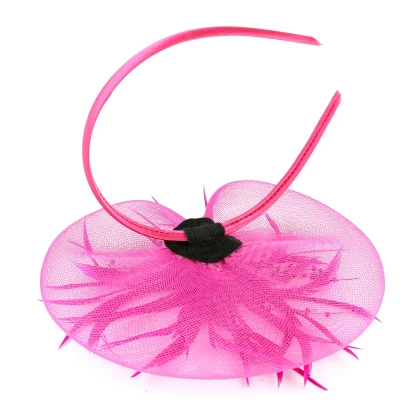 Mesh Fascinator with Beads and Faux Feather - Image 14