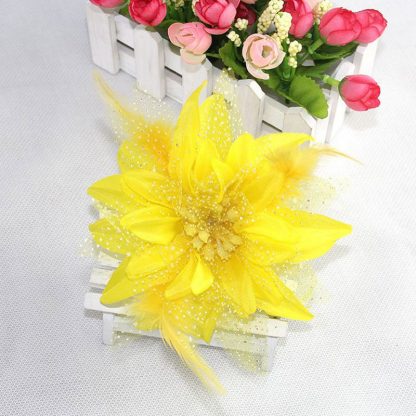 Hair Clip Fascinator with Floral Shape Design - Image 9