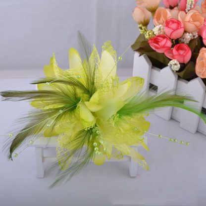 Hair Clip Fascinator with Floral Shape Design - Image 8