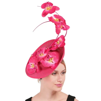 Oversized Creative Headpiece with Floral Decor