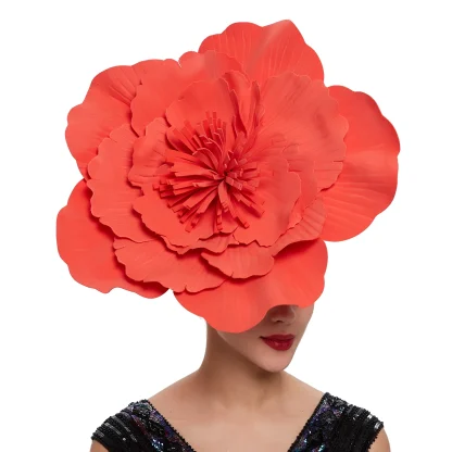 Exaggerated Unique Floral Cocktail Hat