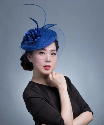 Elegant Cocktail Hat with Net Veil - Image 6