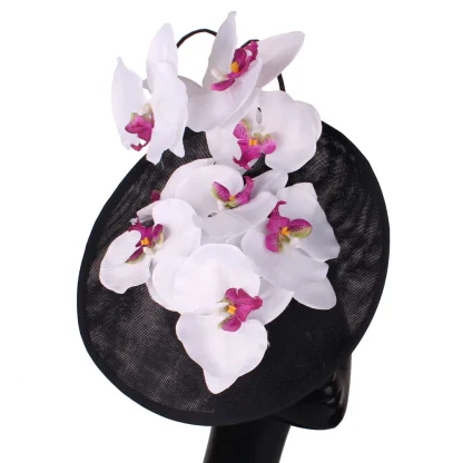 Oversized Creative Headpiece with Floral Decor - Image 4